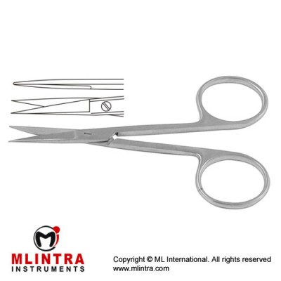 Iris Scissor Straight Stainless Steel, 11.5 cm - 4 1/2"